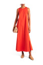 robe-orange-a-line-en-coton