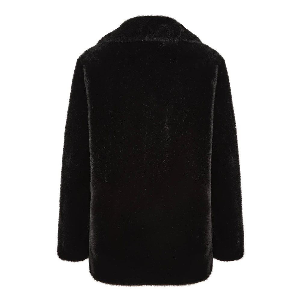 Cesare Gaspari Faux Fur & Shearling Jackets Black Dames