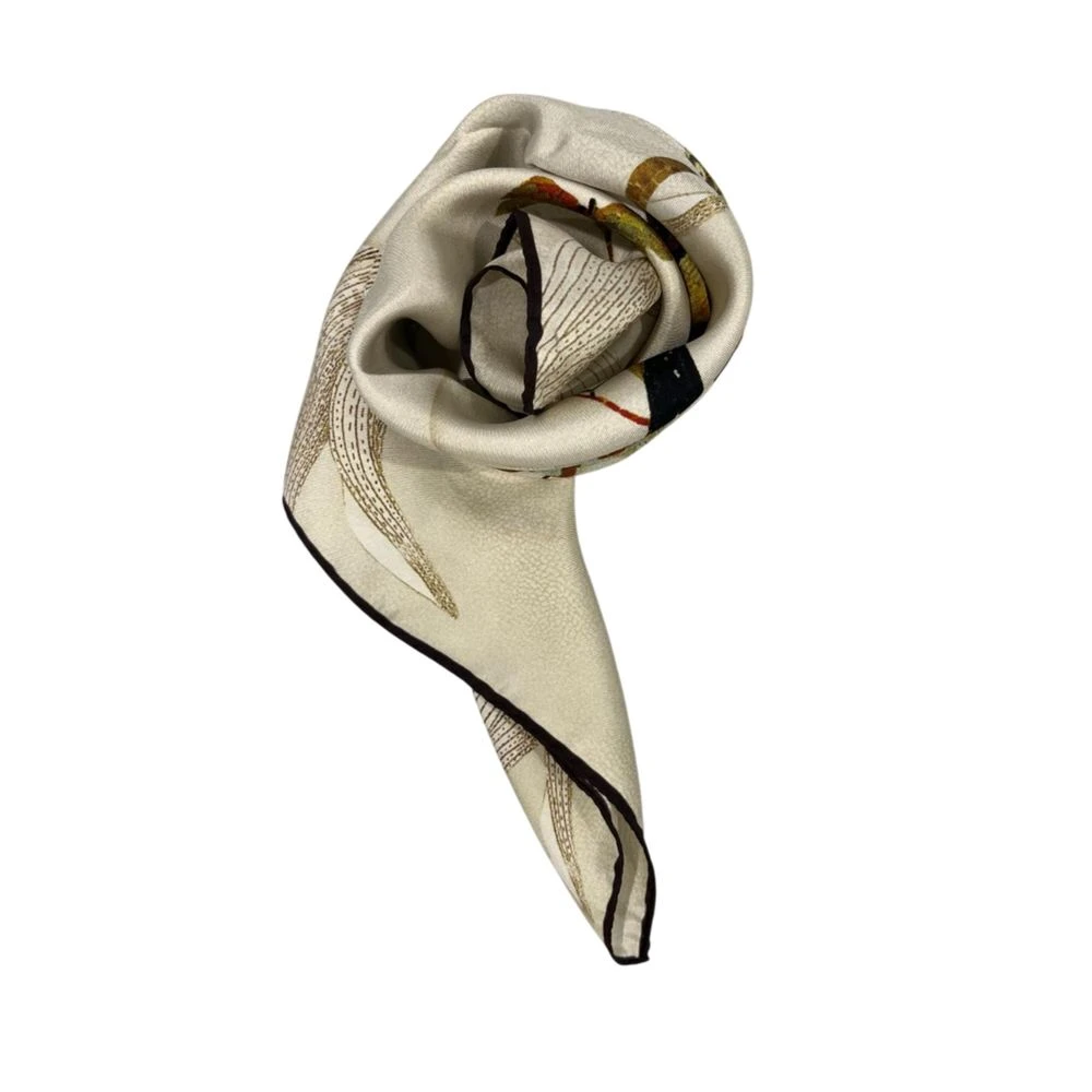 Borbonese Vrouw Beige Accessoires Dames, One Size, Zijden Sjaal