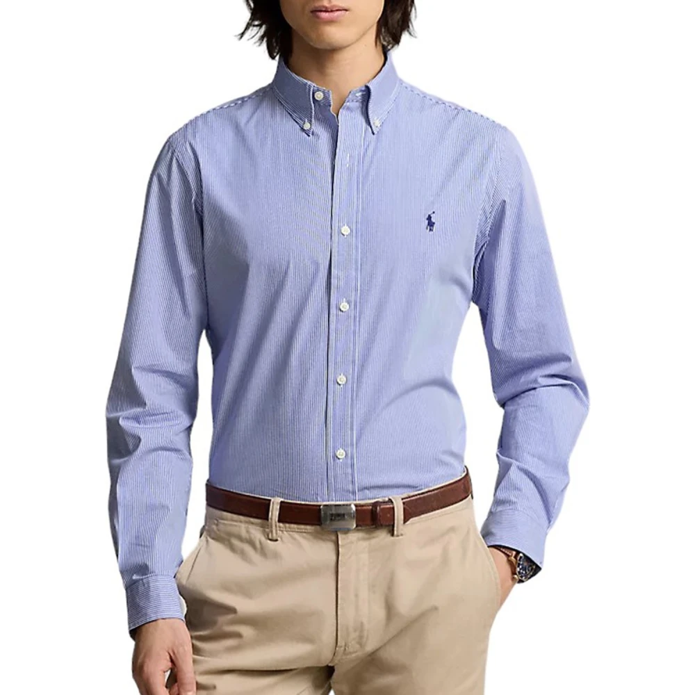 Polo Ralph Lauren Blauwe Poplin Overhemd 710928254007 Blue Heren