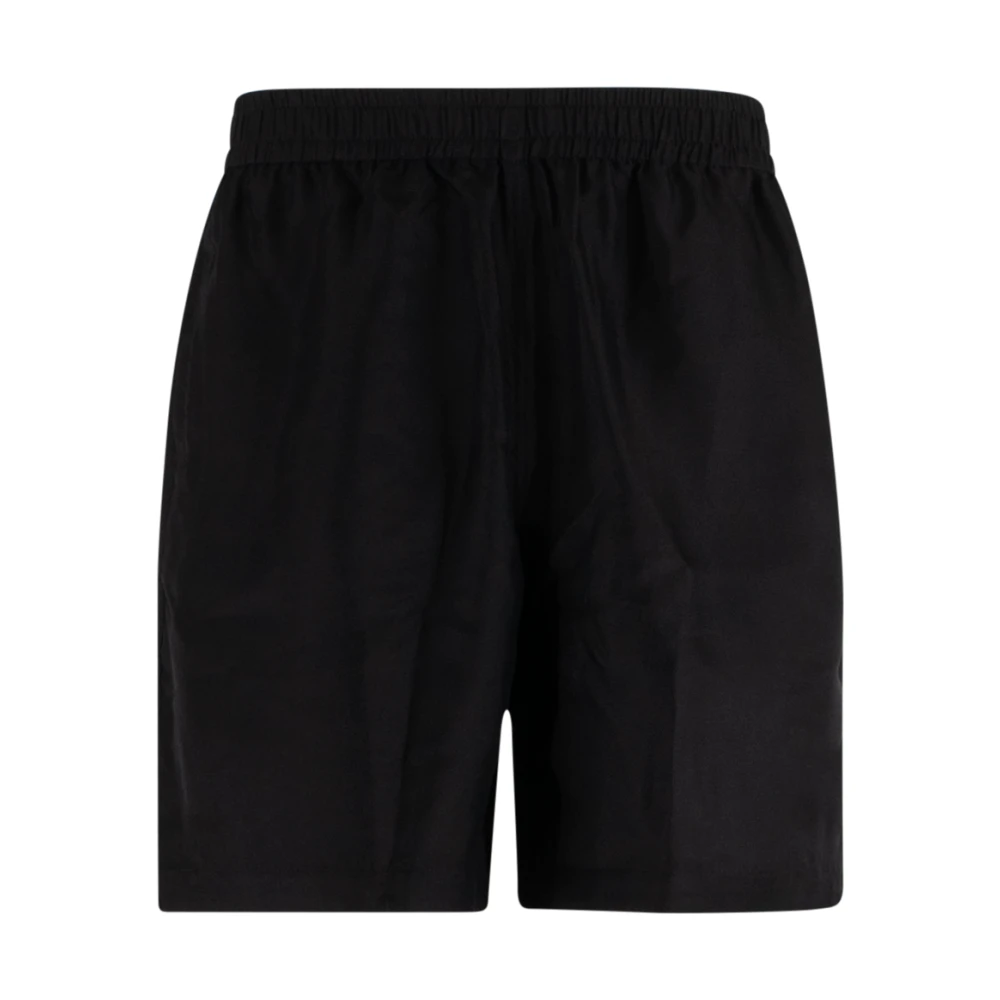 Sunflower Zwarte Zijden Bermuda Shorts met Koord Black Heren