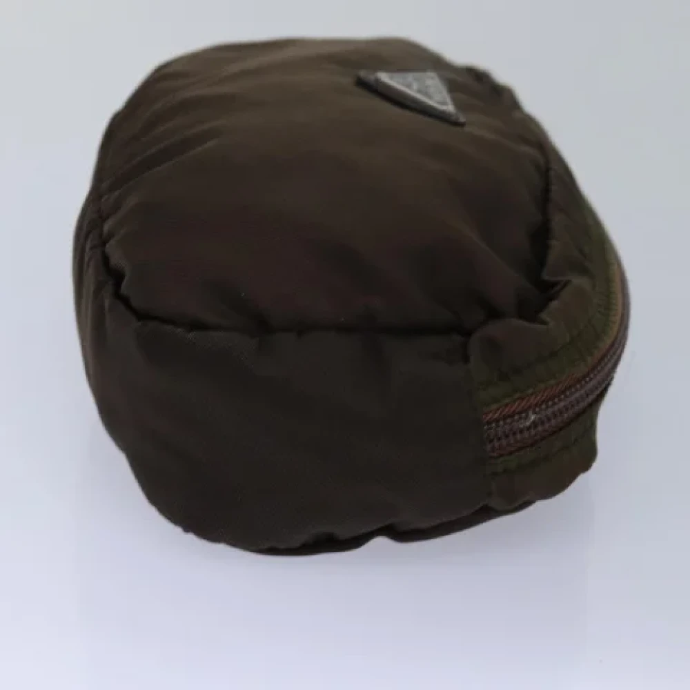 Prada Vintage Pre-owned Nylon pouches Brown Dames