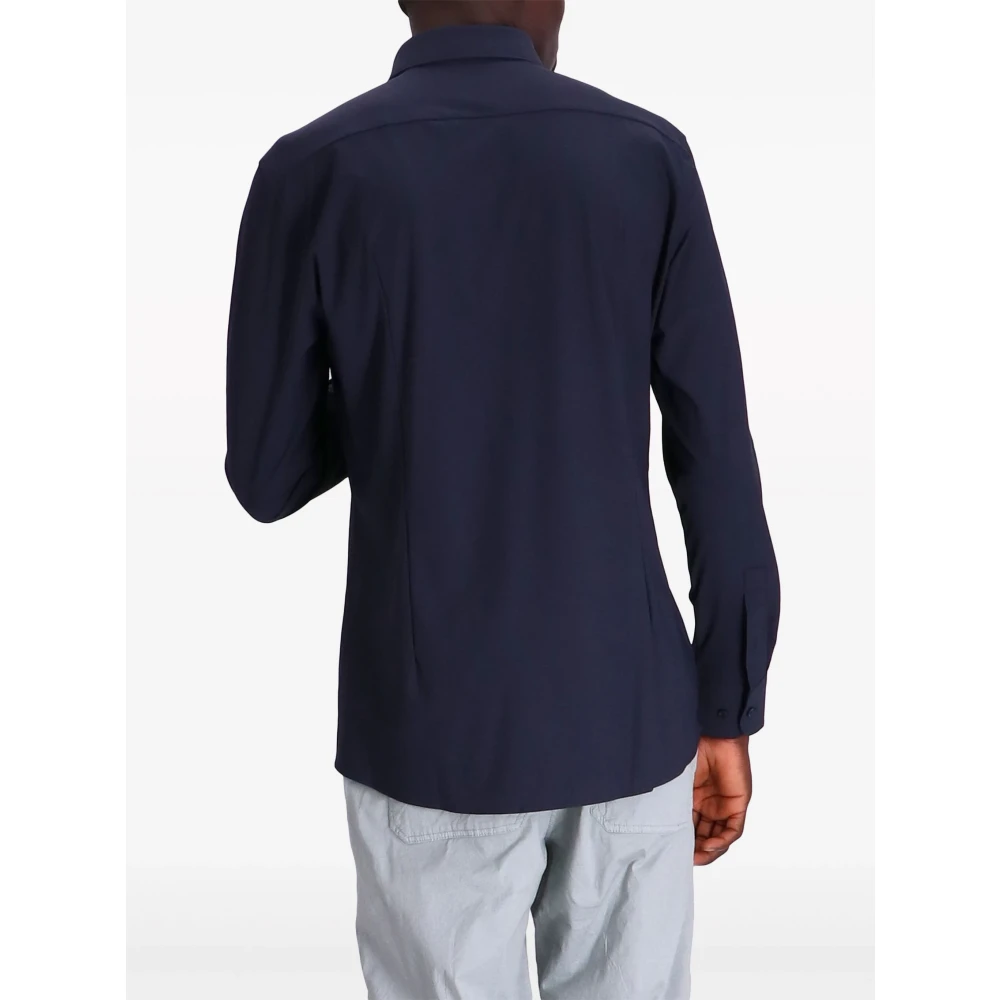 Hugo Boss Slim Fit Polyamide Elastaan Shirt Blue Heren