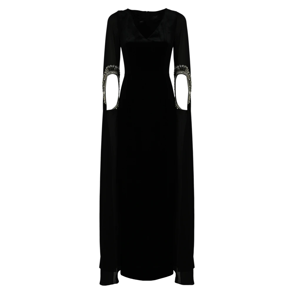 Clips Zwarte jurk met juweelversieringen Black Dames
