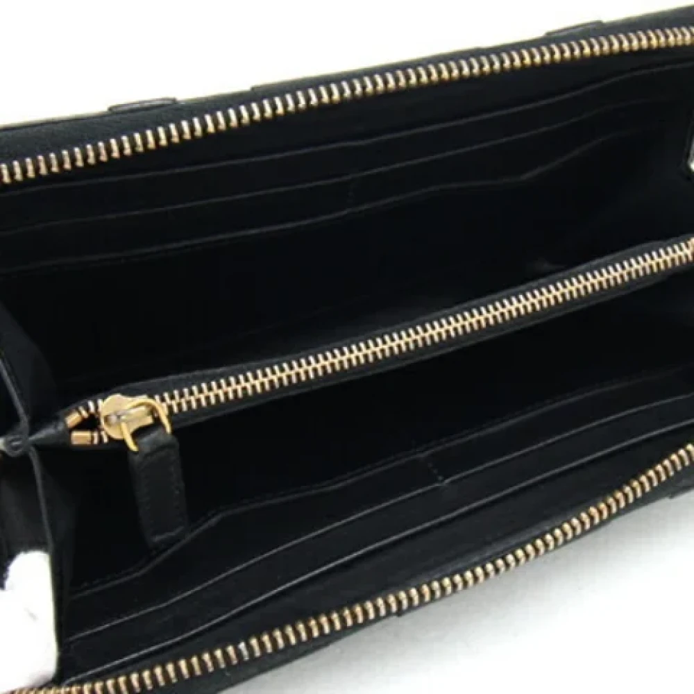 Bvlgari Vintage Pre-owned Leather wallets Black Dames