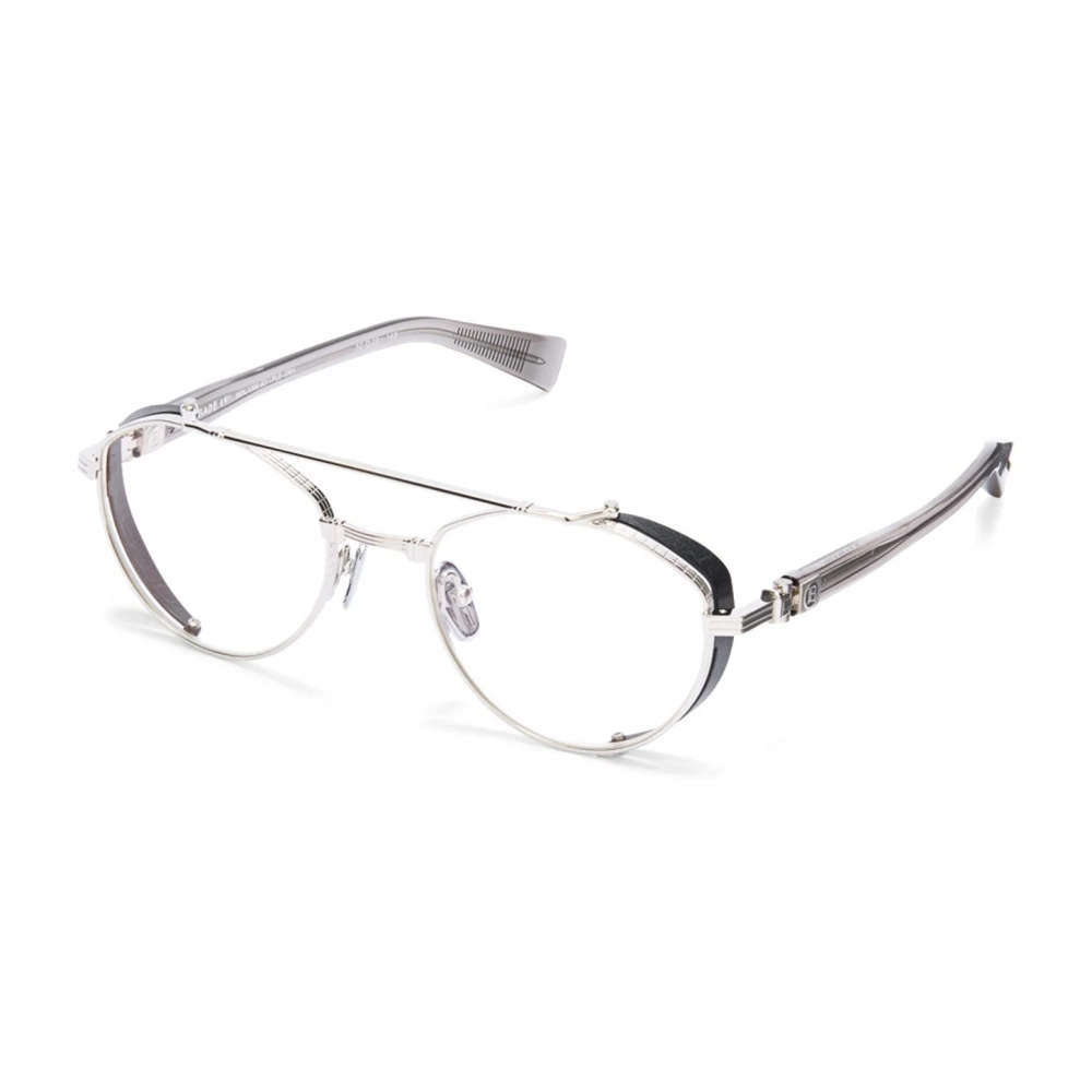 Balmain Unisex Gray Brigade Iv Bpx120 Optical Frame - Glasses - 52 Mm - Accessories