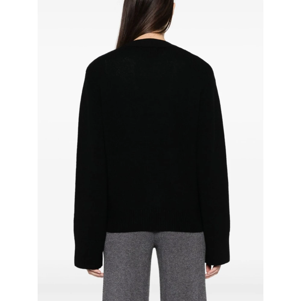 Lisa Yang Zwarte Kasjmier V-Hals Trui Black Dames
