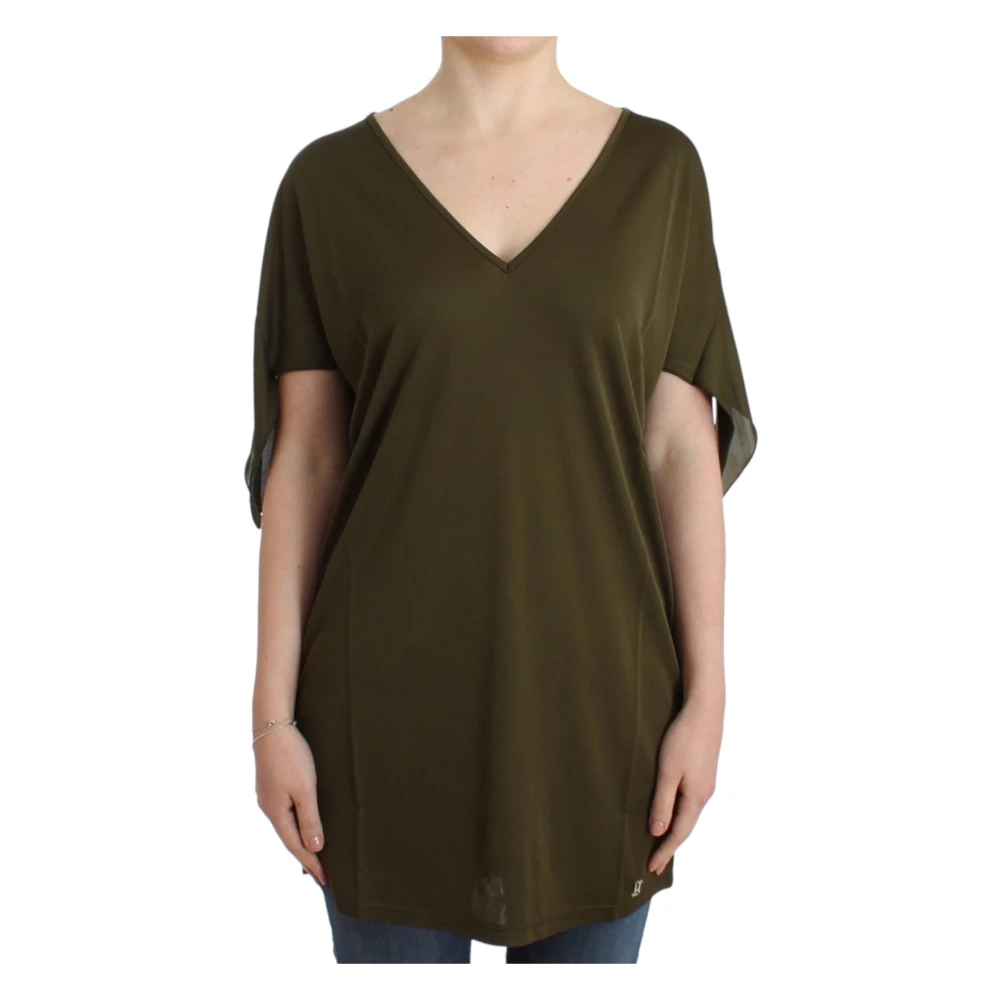 John Galliano Levendige Groene Blouse met Logodetails Green Dames