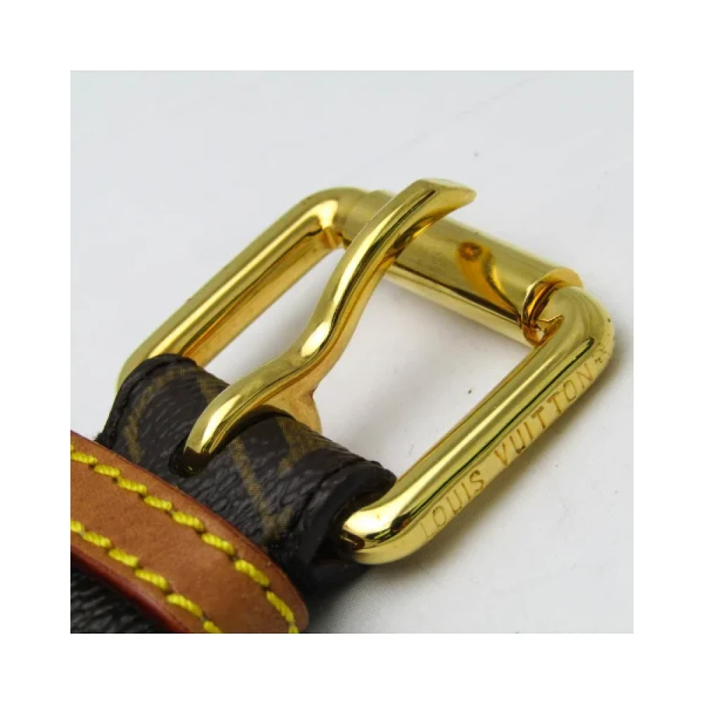 Louis Vuitton Vintage Pre-owned Cotton belts Brown Dames
