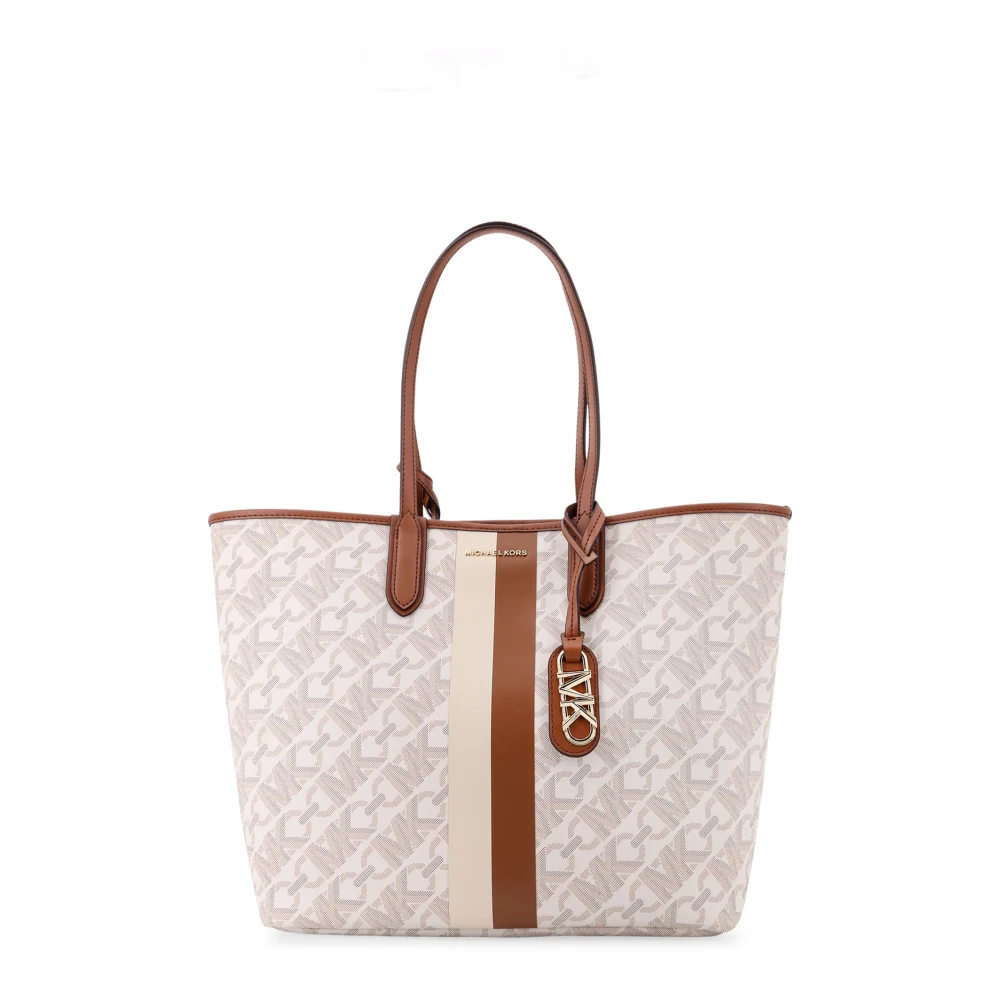 Michael Kors Witte Schoudertas met leren handvatten White Dames