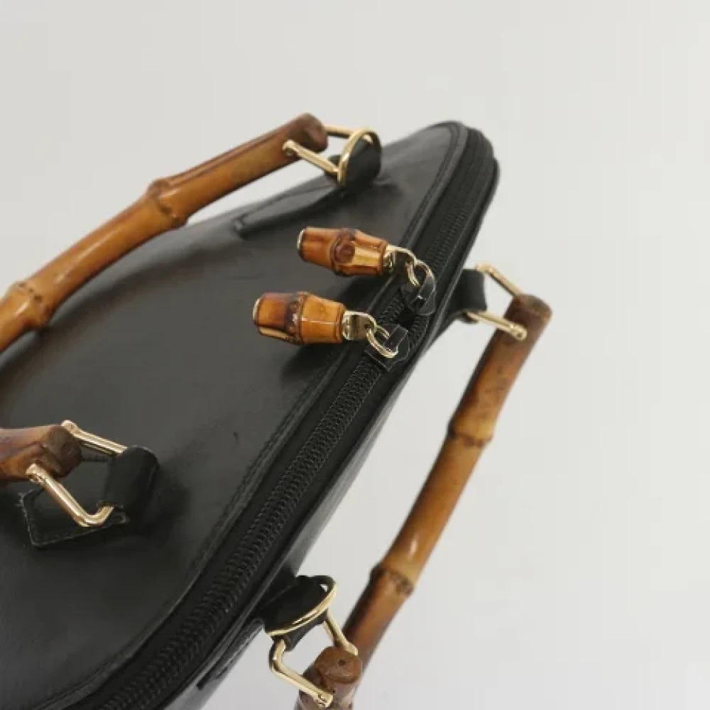 Gucci Vintage Pre-owned Leather handbags Black Dames