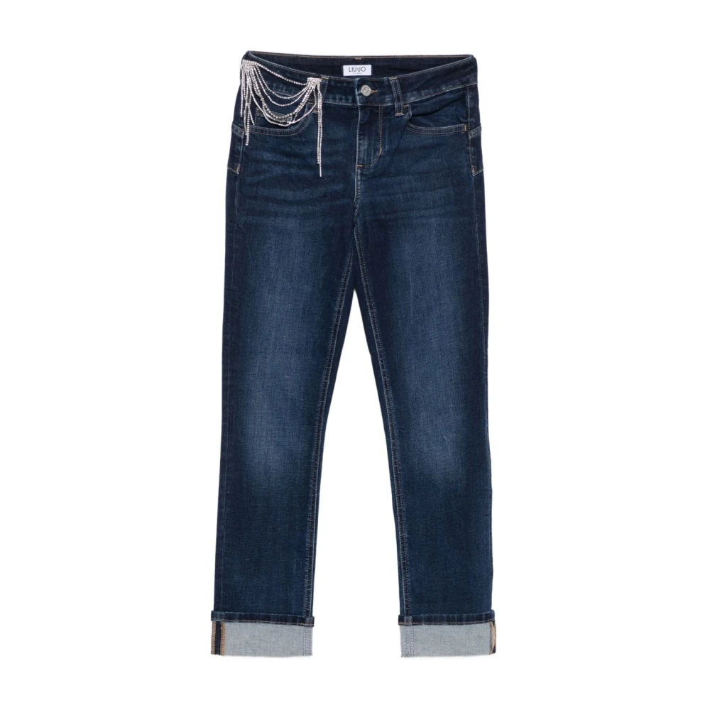 Liu Jo Women's Blue Rhinestone Embellished Jeans