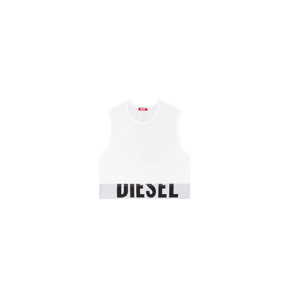 Diesel Vrouw Wit Tops Dames, L, Te Top Ada-D-Pop Stijl
