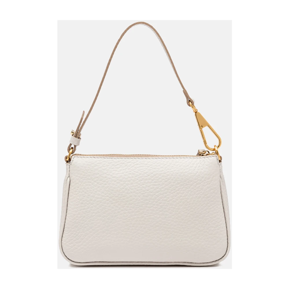 Gianni Chiarini Elegante Beige Leren Schoudertas Beige Dames