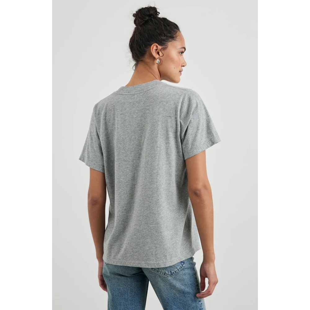 Rails London Boyfriend T-shirt Zwart Katoenen Jersey Gray Dames