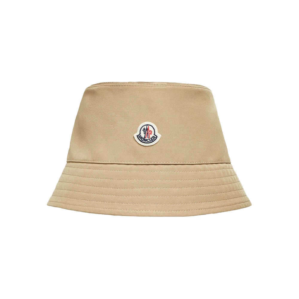 Moncler Beige bøllehoed met logodetail Brown Dames