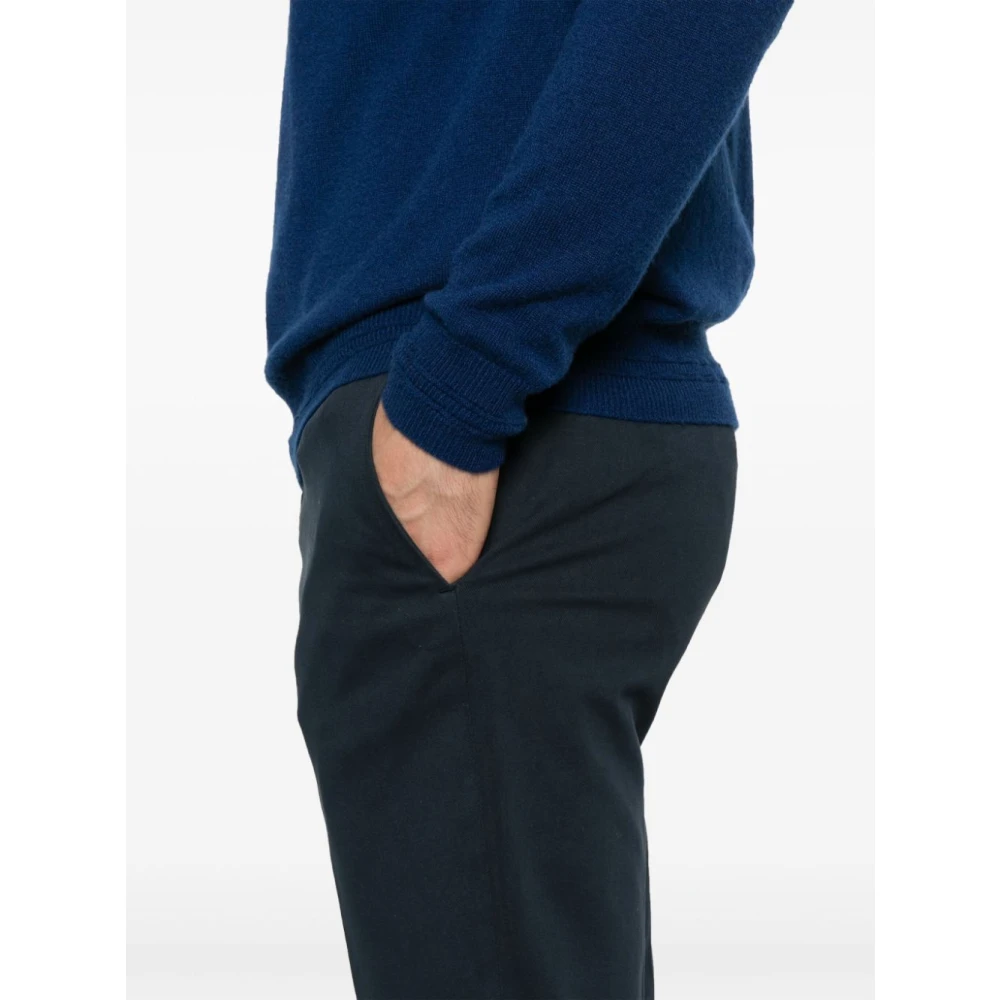 Incotex Blauwe Skinny Twill Broek Blue Heren