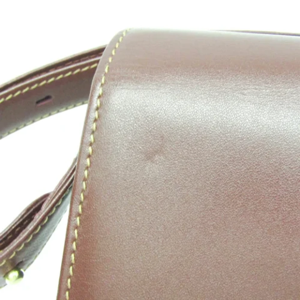 Cartier Vintage Pre-owned Leather shoulder-bags Red Dames