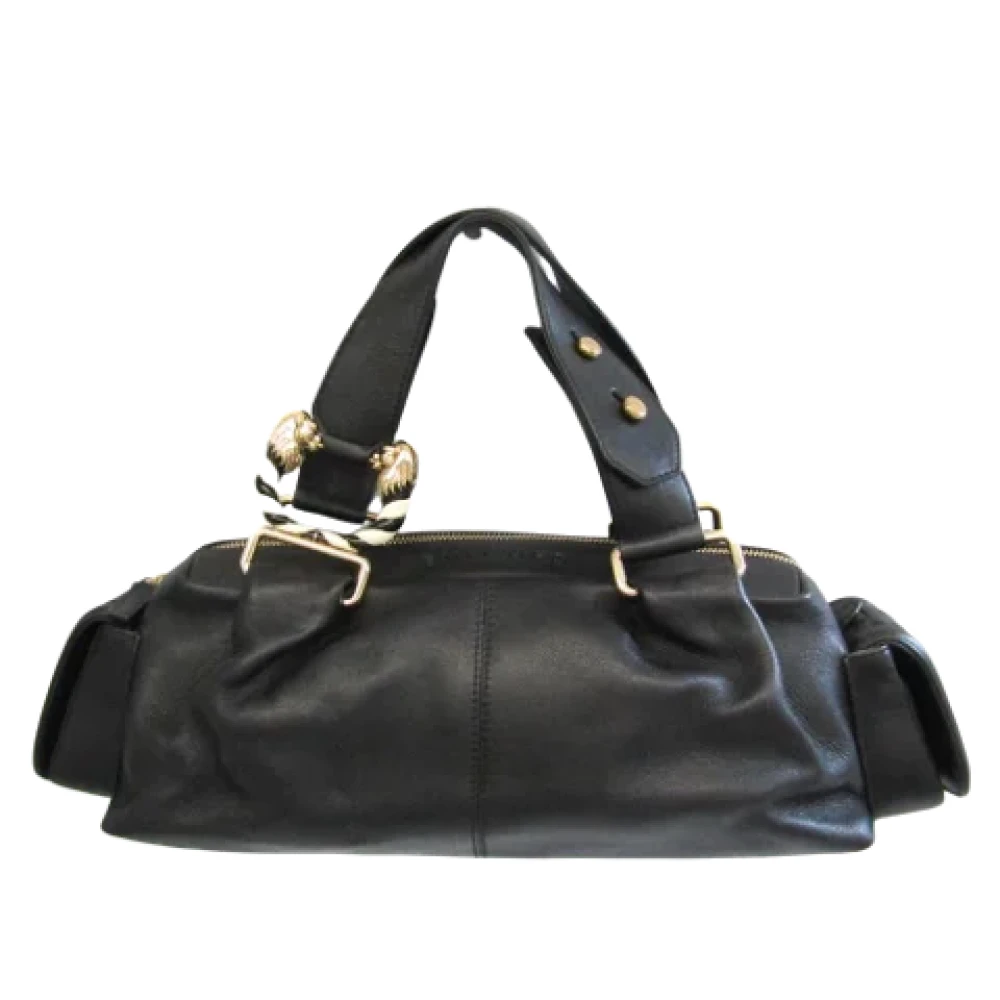 Bvlgari Vintage Pre-owned Leather handbags Black Dames