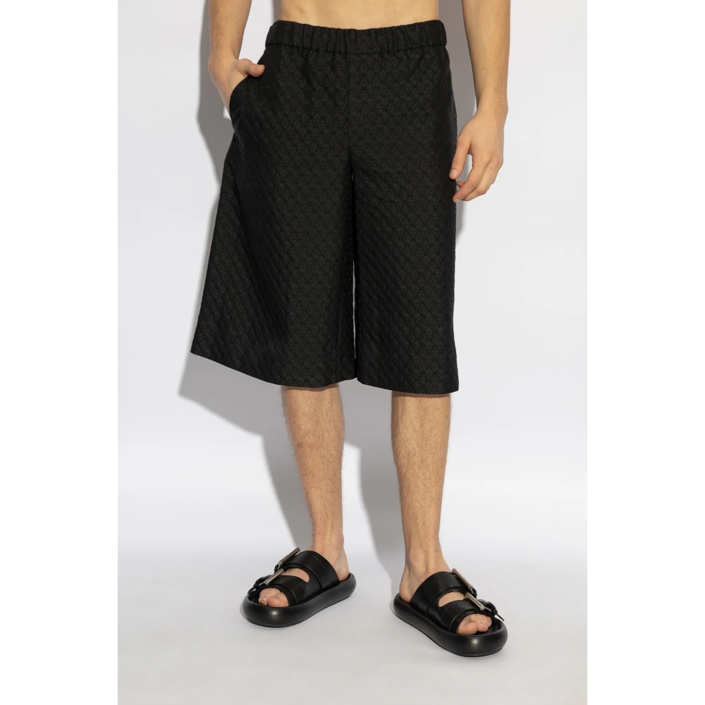 alexander mcqueen Gestreepte shorts Black Heren