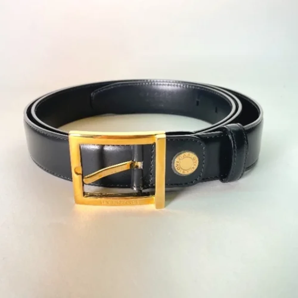 Bvlgari Vintage Pre-owned Leather belts Black Heren