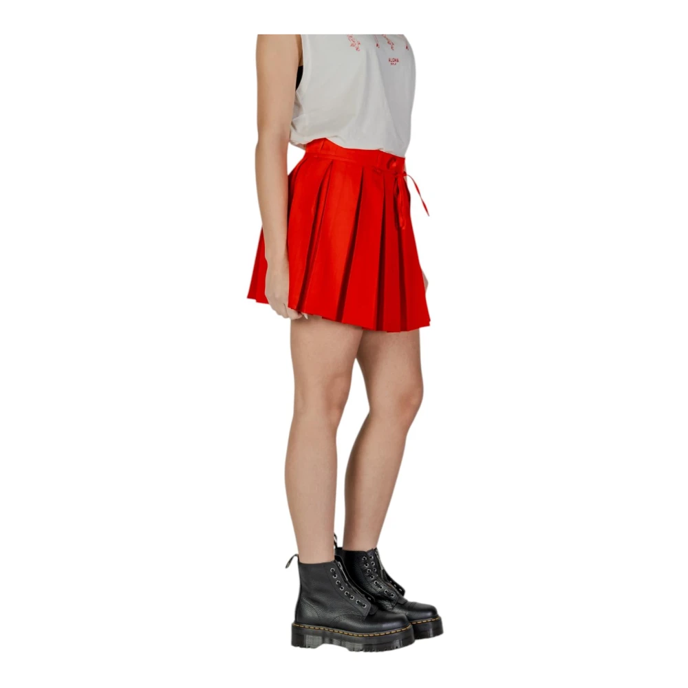 Only Rode mix rok voor lente zomer Red Dames