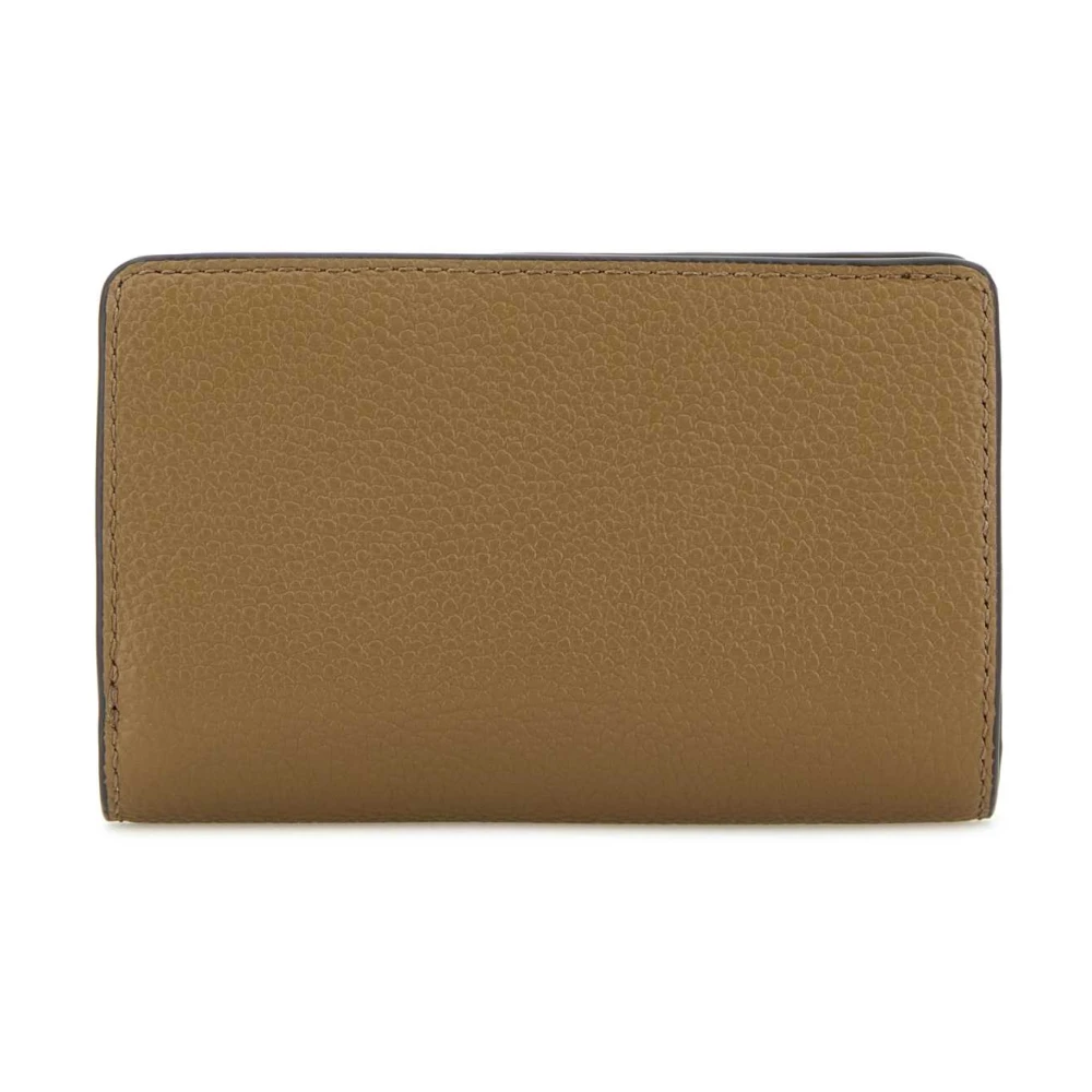 Michael Kors Cappuccino Leren Portemonnee Beige Dames