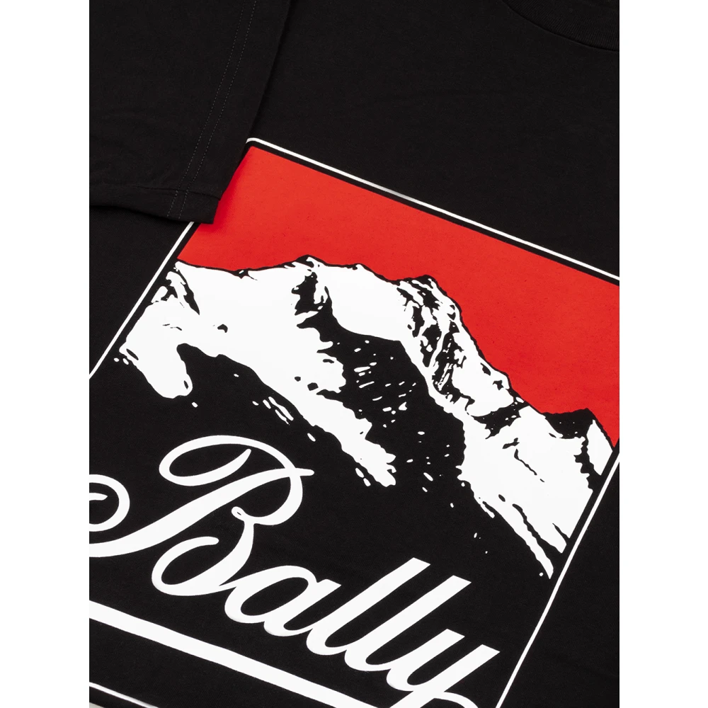 Bally Zwarte Bedrukte T-shirt Black Heren