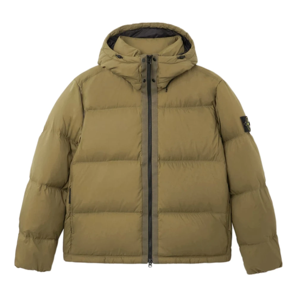 Stone Island Grün Stone Island_militärgrüne Daunenjacke Aus Mattem Ripstop-Nylon Mit Abnehmbarer Kapuze_grün_m_mann - Bild 4