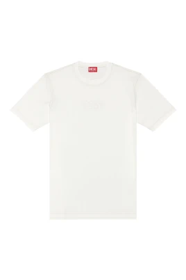 T-shirt med logotryck i merceriserad bomull