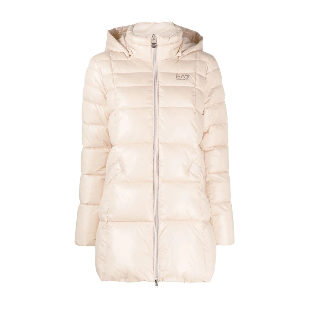 Emporio Armani Ea7 Women's Pink Down Coats, Xs, Puffer & Down Coat
