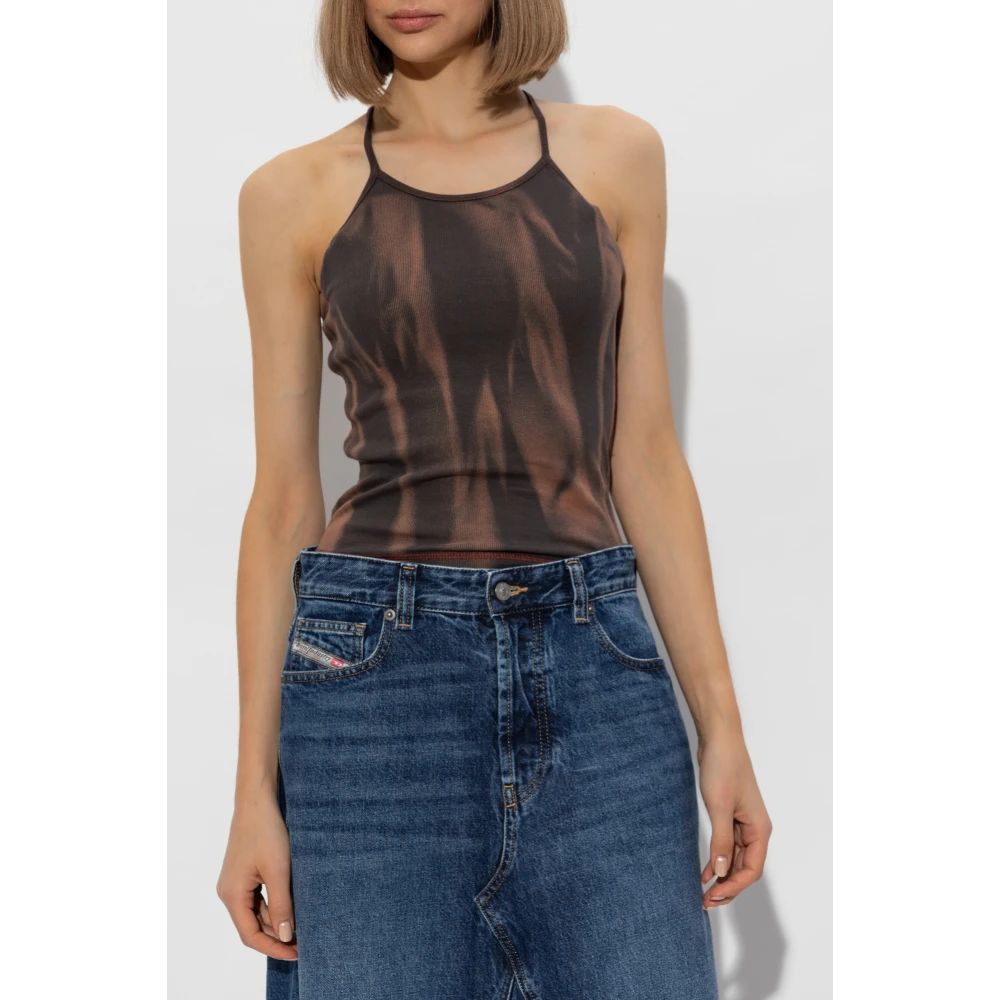 Diesel Top T-Hina Brown Dames