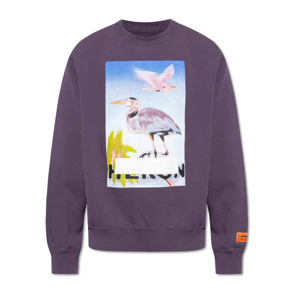Heron Preston Bedrukte sweatshirt Purple Heren
