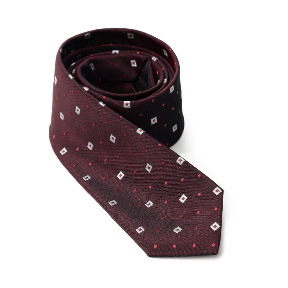 Dolce & Gabbana Geometrische Print Stropdas Red Heren