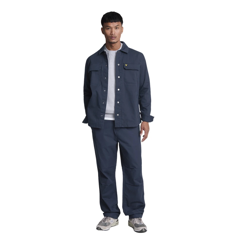 Lyle & Scott Broek Gewassen Katoen Zakbroek Blue Heren