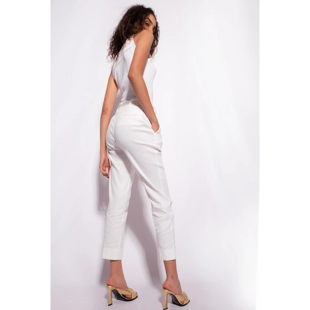 pinko Plaza Broek White Dames