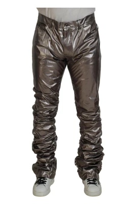 Silver Metallic Stretchbyxor