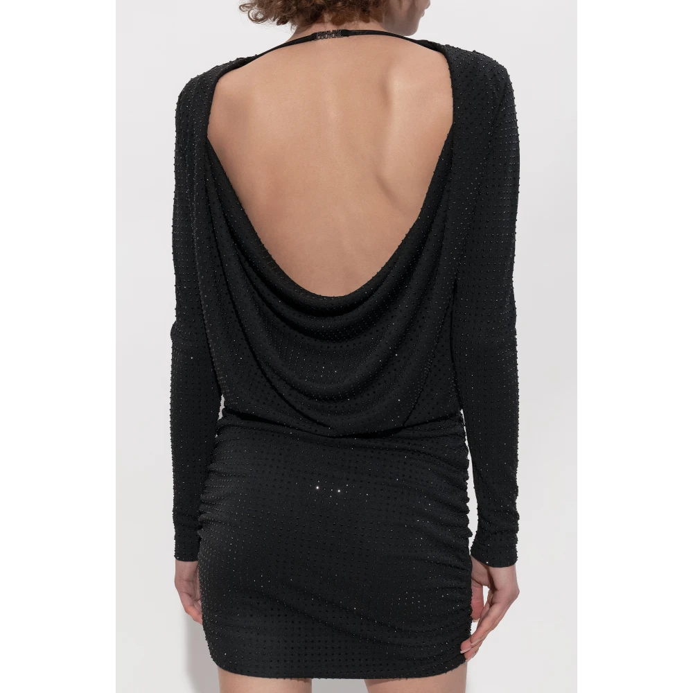 Versace Jeans Couture Jurk met glinsterende pailletten Black Dames