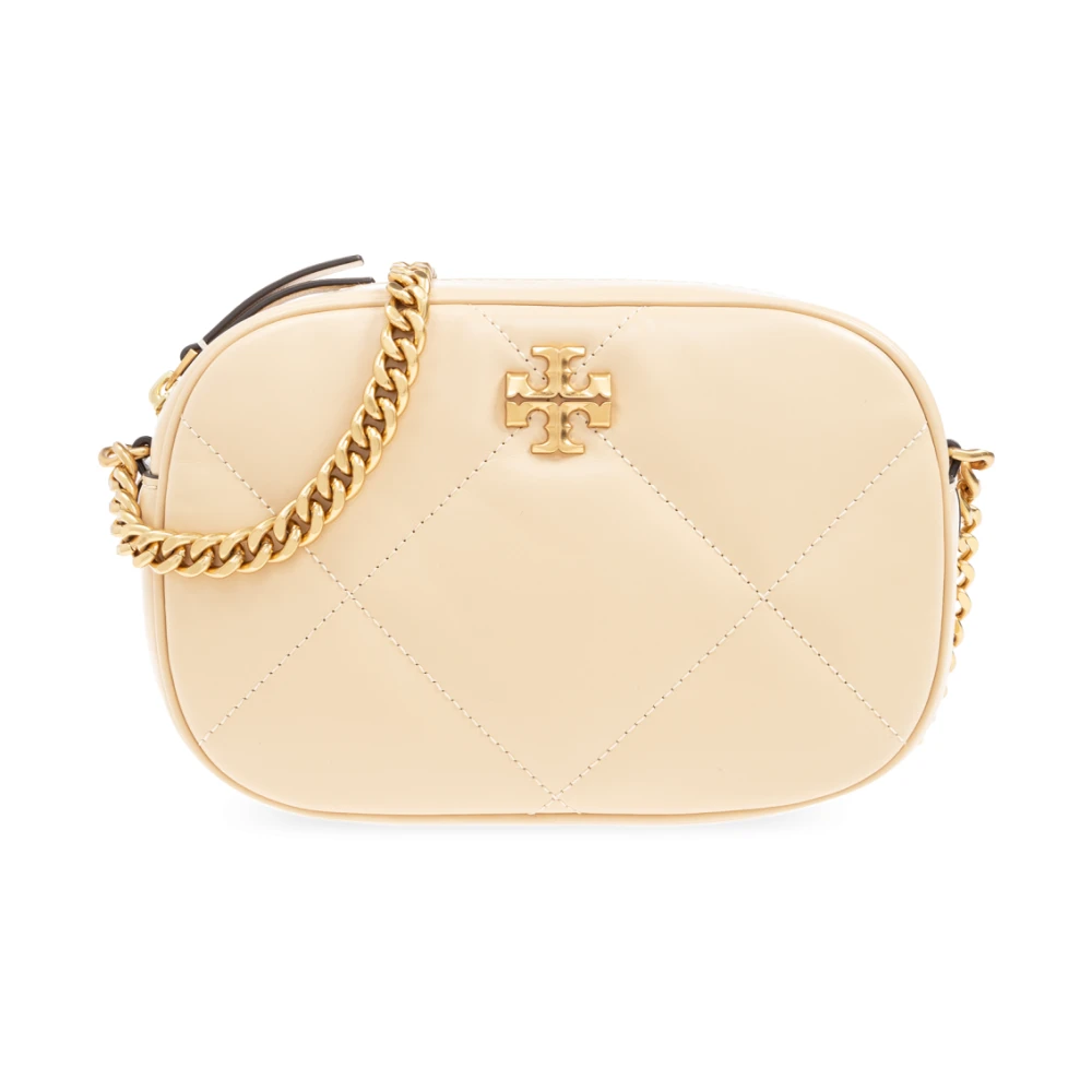 Tory Burch Beige Kira Diamond Axelremsväska