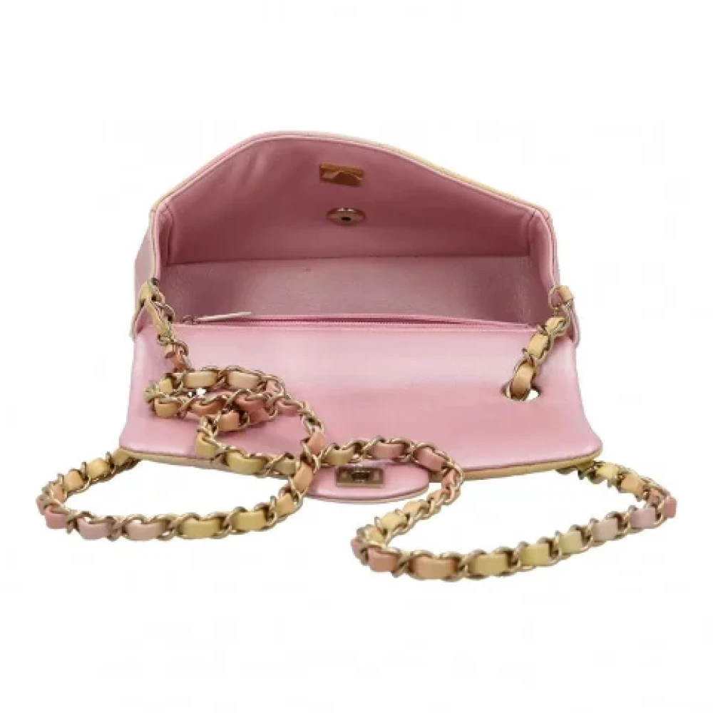 Chanel Vintage Pre-owned Leather chanel-bags Yellow Dames