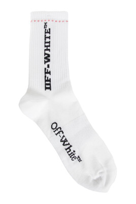 hvid-sort-mid-socks-ribbet-logo