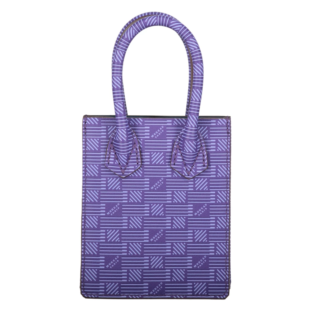 Moreau Paris Korrelig Leren Schoudertas Purple Dames