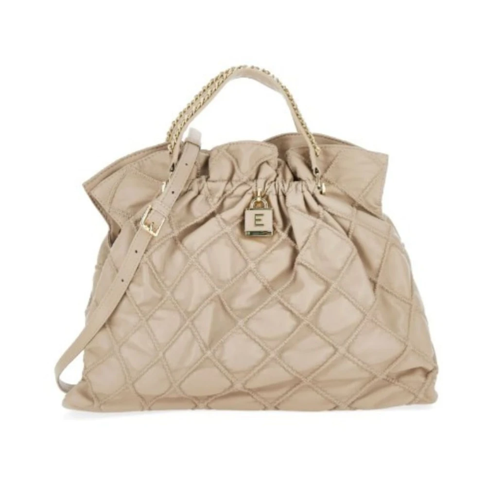Ermanno Scervino Geëmbosseerde Octavia Grote Tote Tas Beige Dames