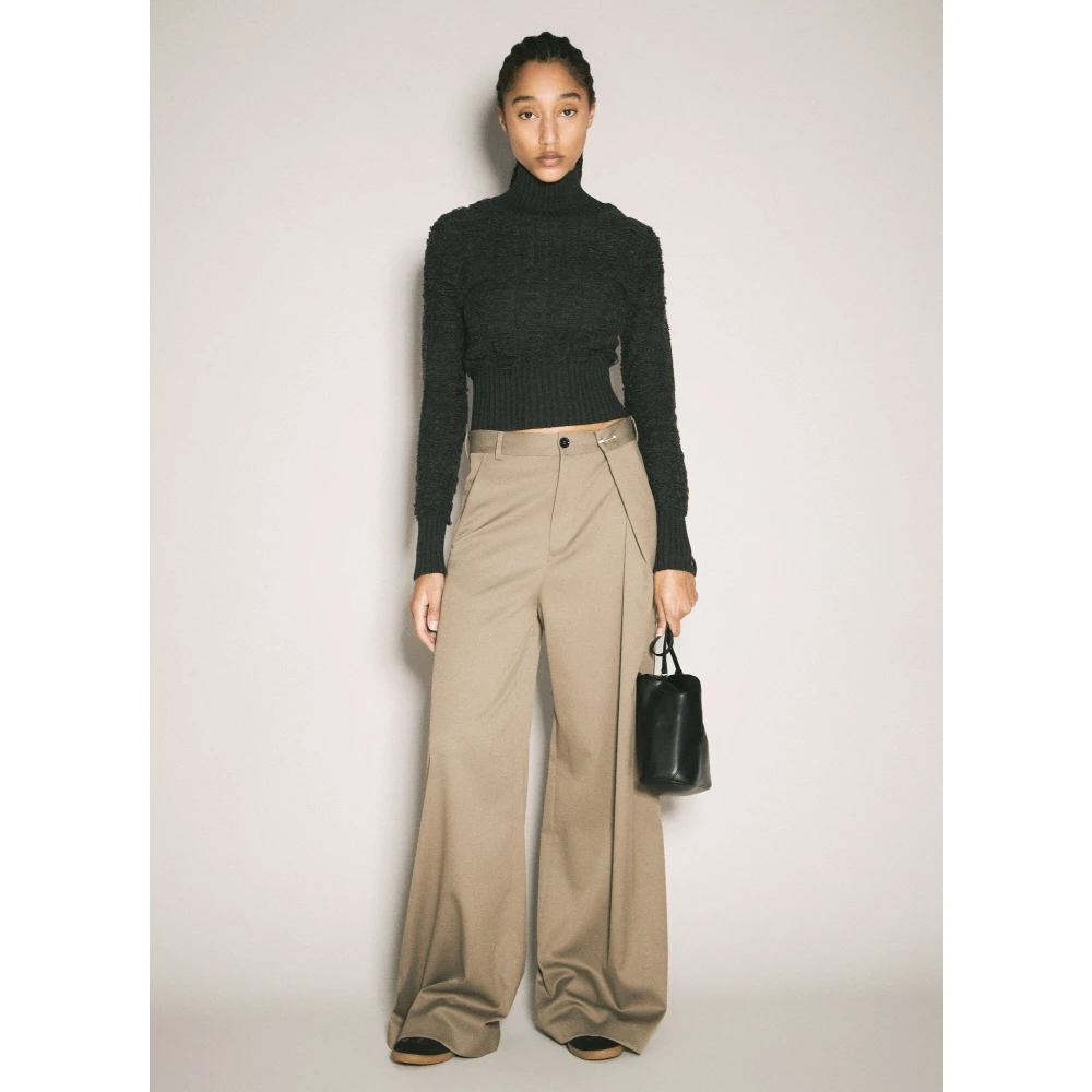 MM6 Maison Margiela Wol wollen trui met turtleneck Gray Dames