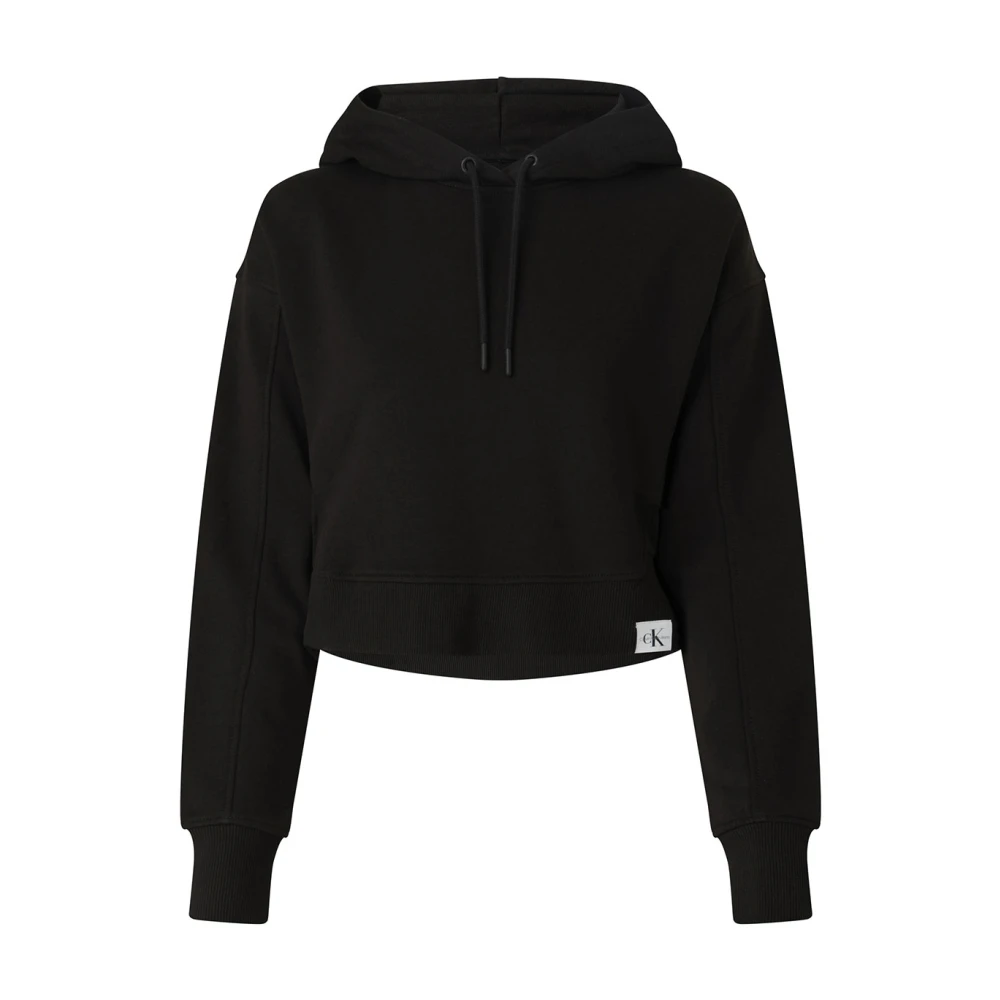 Calvin Klein Women's Black Rib Mix Sweatshirt For - Hoodies - L - Sweatshirts & Hoodies