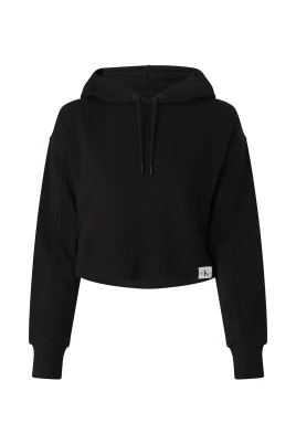 Svart Rib Mix Sweatshirt för Kvinnor