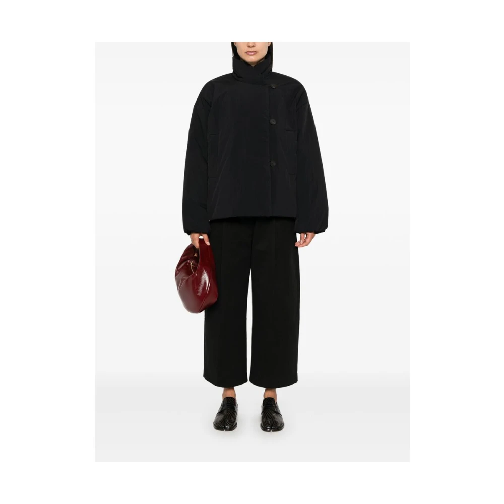 Studio Nicholson Zwarte Wijde Korte Broek Black Dames