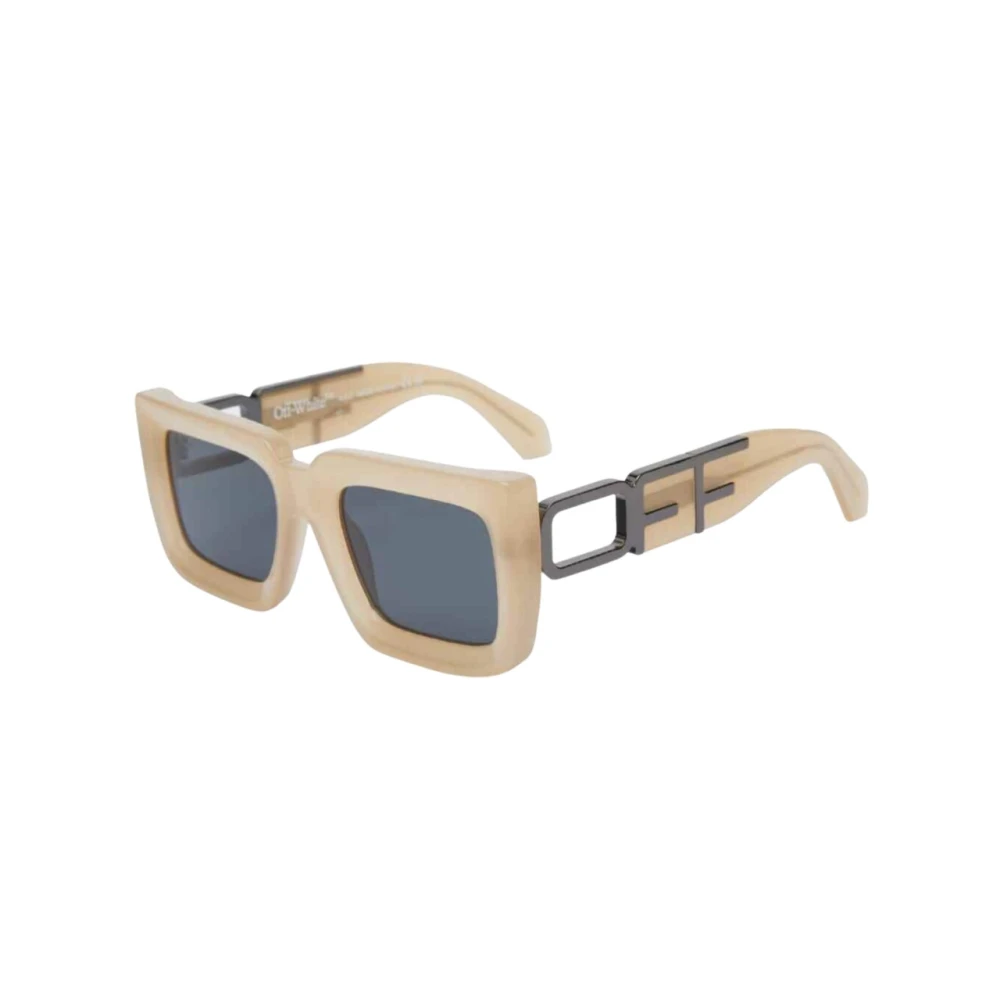 Off White Unisex Beige Sunglasses, 55 Mm, Boston Sunglasses