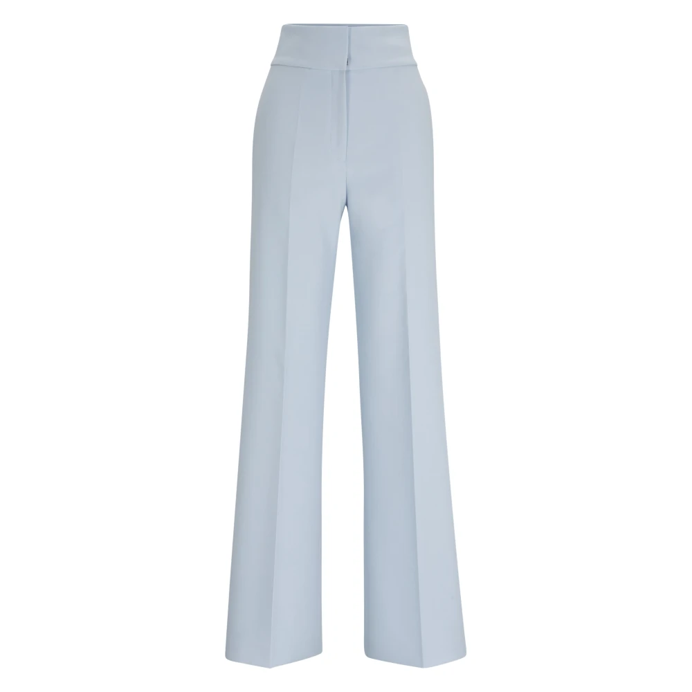 Hugo Boss Blauwe Marlene Broek Elastische Hoge Taille Blue Dames