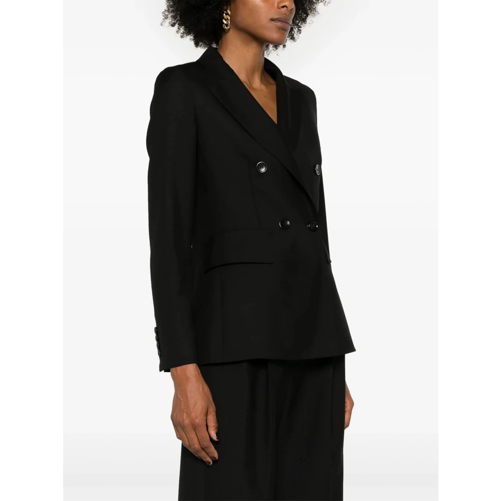 Max Mara Elegante Zwarte Osanna Jurk Black Dames